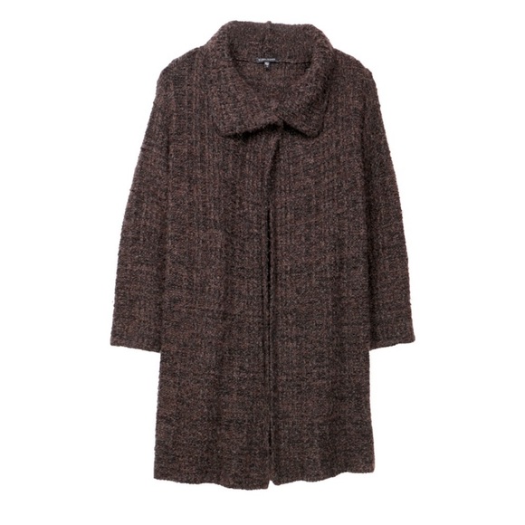 Eileen Fisher wool alpaca chunky knit Brown Long Cardigan Sweater system neutral - Picture 14 of 14